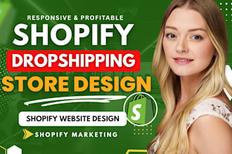 create automated shopify dropshipping store, design, redesign shopify website