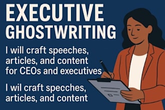 ghostwrite powerful content, op eds, or keynotes for leaders