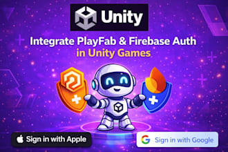integrate firebase and playfab in unity games