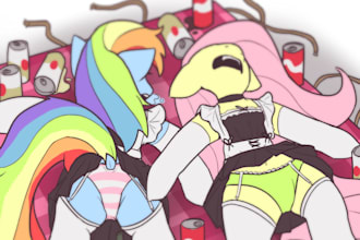 do illustration of suggestive and nsfw mlp pony oc artwork