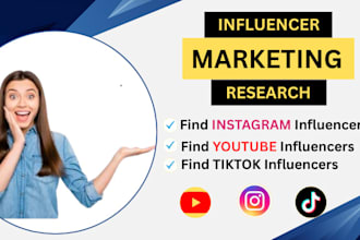 find instagram, youtube and tiktok influencers list