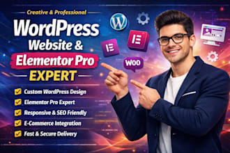 build creative premium wordpress website and elementor pro expert