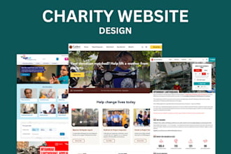 design charity website for your nonprofit donations and charity organization