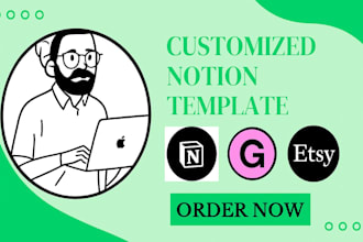 build advance custom notion template and notion dashboard