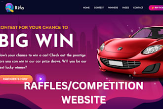 design raffle website competition website giveaway website sweepstakes website