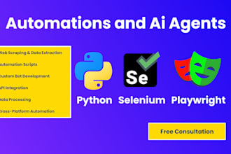 make python web scraper for web scrapping web automation bots data extraction