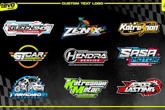 make an eyecatching logo racing, automotive design