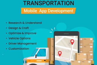 develop logistic booking app truck booking app, gsp tracking website, travel app