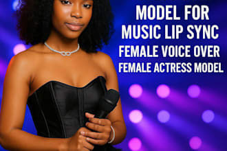 professional model for, music lips sync, female voice over, female actress model