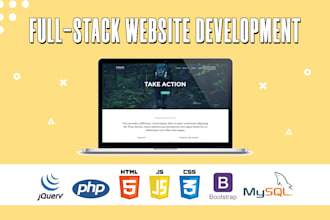 do full stack development using HTML, CSS, javascript, jquery, PHP, mysql