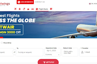 create a custom travel agency site with booking and payment integration