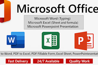 do professional microsoft office word excel powerpoint presentation design excel