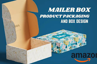 create professional product packaging, mailer box and amazon product listing