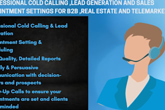 cold calling for b2b b2c real estate appointment setting and telemarketing