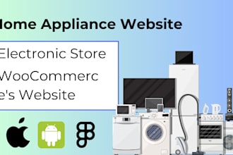 create home appliances website, electronic website, gadget store, woocommerce