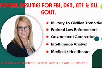 write federal resume for fbi dea or law enforcement job