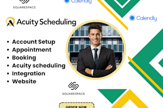 set up acuity scheduling square booking appointments calendly simplybookme