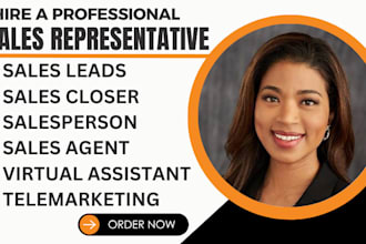 sales closer b2b lead sales agent salesperson virtual assistant sales rep