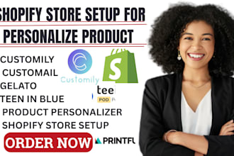 setup teeinblue shopify personalized products store, shopify personalization