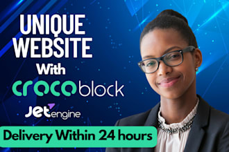 build or redesign your website with crocoblock, jet engine within 24 hours