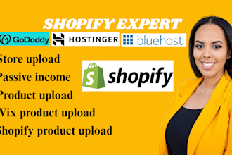 passive income product upload on shopify, wix hostinger siteground ionos