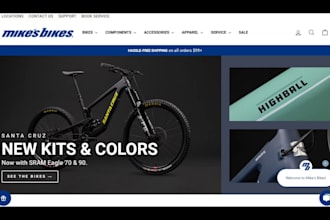 design bicycle website design mountain bike shopify store cycling ecommerce shop