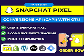 setup snapchat pixel, do tiktok facebook pixel setup conversion api