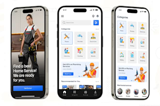 build handyman app, home cleaning app, plumbing, babysitting, snow removing app