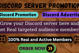 boost, promote and grow your discord server organic promotion to get real member