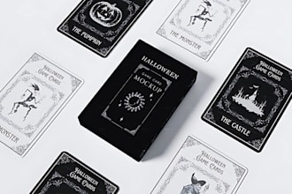 draw custom tarot oracle tcg fantasy kamasutra card game design card box mockup
