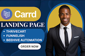 design carrd website, carrd landing page, wix, thrivecart,beehive and systemi io