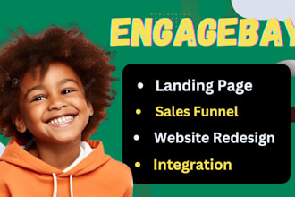 design professional website, create with deep engagebay integration, engagebay