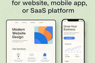 create modern UI UX design