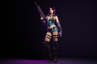 biped ue5 game character,model character,3d animation,ue5 blueprint,game assets