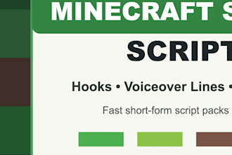 write minecraft youtube shorts scripts