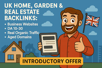 build uk home garden real estate backlinks guest posts