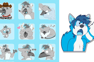 create custom furry telegram stickers, crypto stickers, animated and emoji packs
