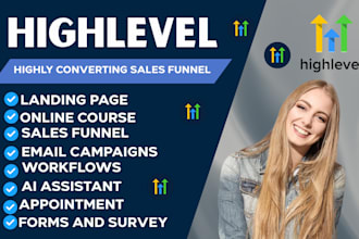setup german gohighlevel funnels, automations, CRM, quiz and saas mode fast