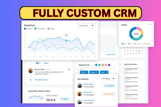 create full custom PHP CRM or web portal full custom PHP CRM