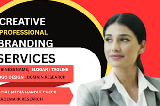 develop a compelling business name custom logo design memorable slogan  brand