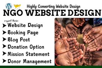 do charity nonprofit donation website fundraising ngo website wordpress design
