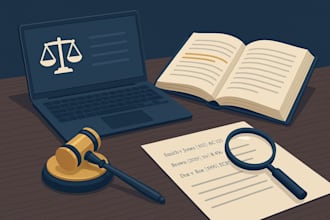 do expert legal research, case brief, law memo, summary writing