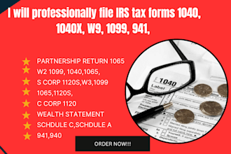 file irs forms itin w7, 5472, 1120, 1040x, 941 ss4 for business and non residen