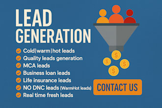 provide verified valid mca leads, business loan leads, mca business leads