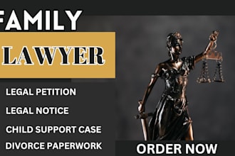draft divorce annulment child custody separation petition legal notice document