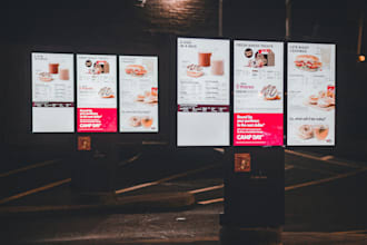 design a modern, professional restaurant or digital food menu