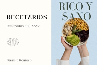 do recetarios, recipes ebook, cookbook on canva