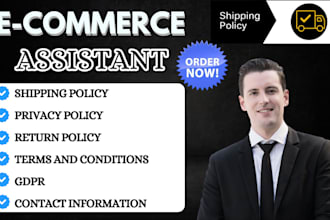 write policy pages gdpr privacy policy return policy and shipping policy