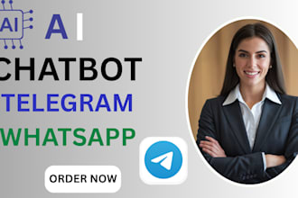 build website ai chatbot, integrate ai chatbot with whatsapp telegram ai chatbot