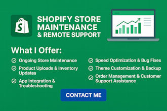 maintain and support your shopify store operations remotely